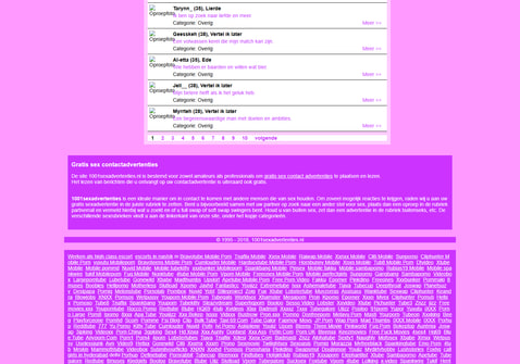 Screenshot van 1001sexadvertenties.nl