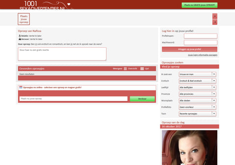 Screenshot van 1001sletten.nl