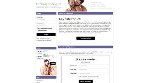 Screenshot van 123gaydating.nl