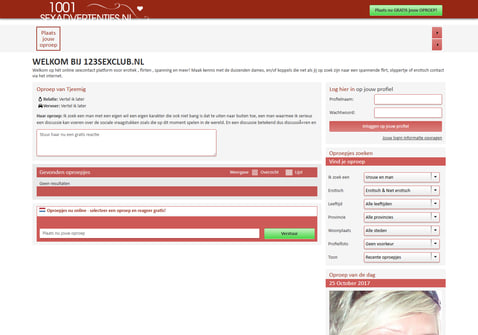 Screenshot van 123sexclub.nl