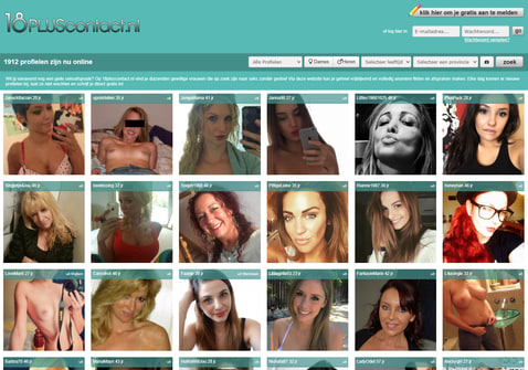 Screenshot van 18pluscontact.nl