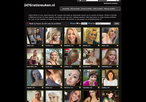 Screenshot van 247gratisneuken.nl