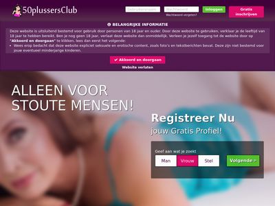 Screenshot van 50plussersclub.nl