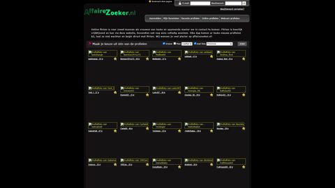 Screenshot van Affairezoeker.nl