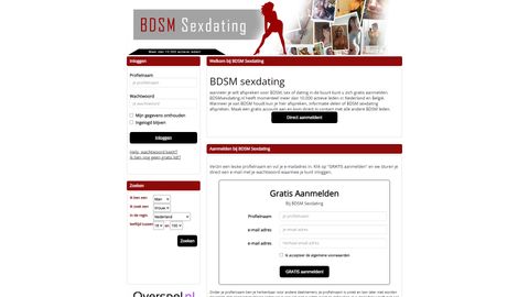 Screenshot van Bdsmsexdating.nl