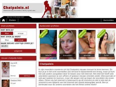 Screenshot van Chatpaleis.nl