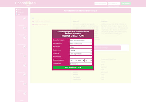 Screenshot van Cheatpoint.nl