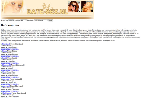 Screenshot van Date-sex.net