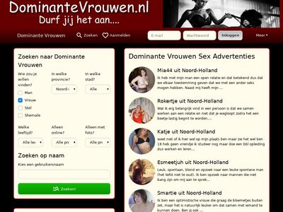 Screenshot van Dominantevrouwen.nl