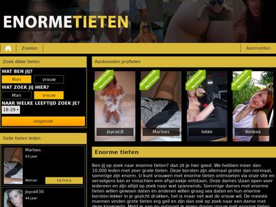 Screenshot van Enormetieten.nl