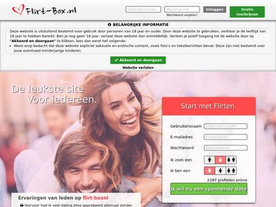 Screenshot van Flirt-box.nl