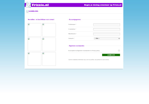 Screenshot van Frizzie.nl