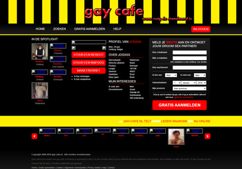 Screenshot van Gay-cafe.nl