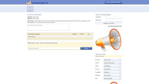 Screenshot van Geilecontactjes.nl