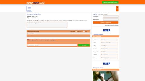 Screenshot van Hobbyhoer.com