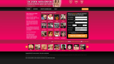 Screenshot van Ikzoeksexcontact.nl