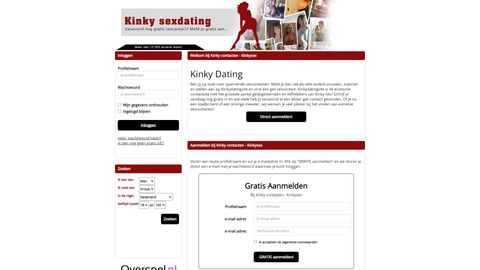 Screenshot van Kinkydatingsite.nl