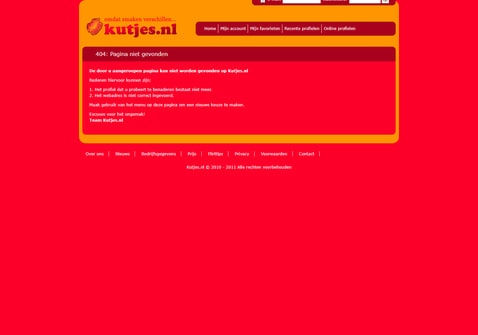 Screenshot van Kutjes.nl