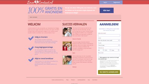 Screenshot van Love2contact.nl