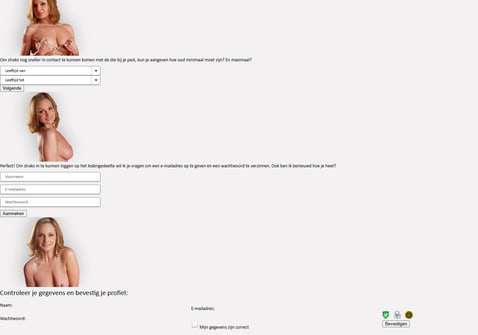 Screenshot van Milfchatten.nl
