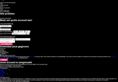 Screenshot van Milfmatching.nl