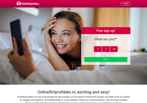 Screenshot van Onlineflirtprofielen.nl