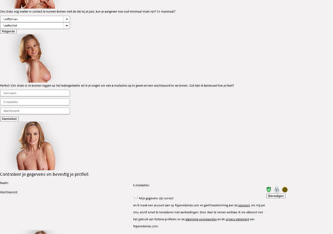 Screenshot van Rijperedames.com