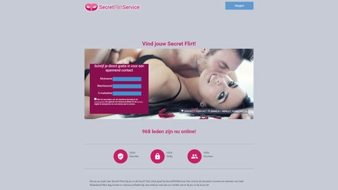 Screenshot van Secretflirtservice.nl