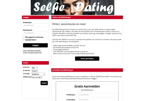 Screenshot van Selfiedate.nl