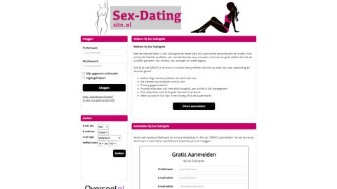 Screenshot van Sex-datingsite.nl