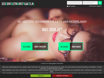 Screenshot van Sexcontactmarktplaats.nl