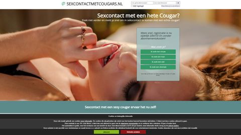 Screenshot van Sexcontactmetcougars.nl