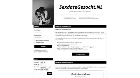 Screenshot van Sexdategezocht.nl