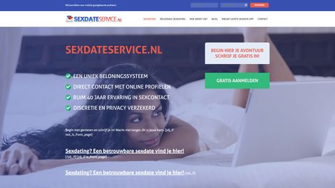 Screenshot van Sexdateservice.nl