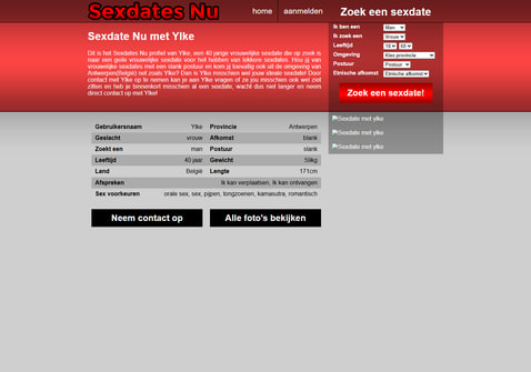 Screenshot van Sexdatesnu.nl