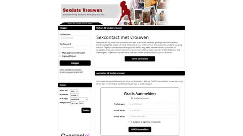 Screenshot van Sexdatevrouwen.nl