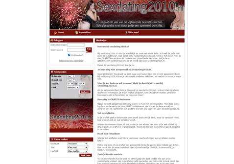 Screenshot van Sexdating2010.nl