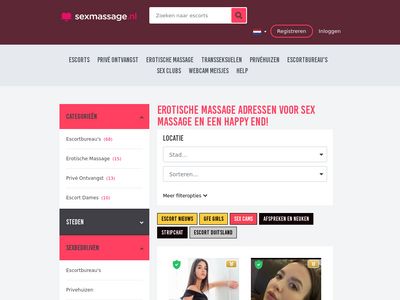 Screenshot van Sexmassage.nl