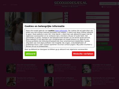 Screenshot van Sexxxadresjes.nl