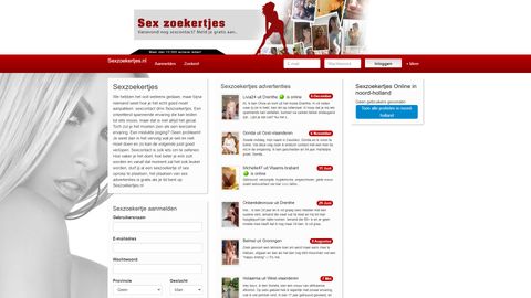 Screenshot van Sexzoekertjes.nl