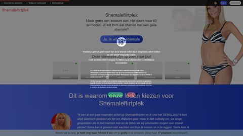 Screenshot van Shemaleflirtplek.nl