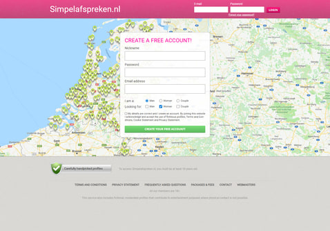 Screenshot van Simpelafspreken.nl