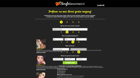 Screenshot van Singlesexcontact.nl