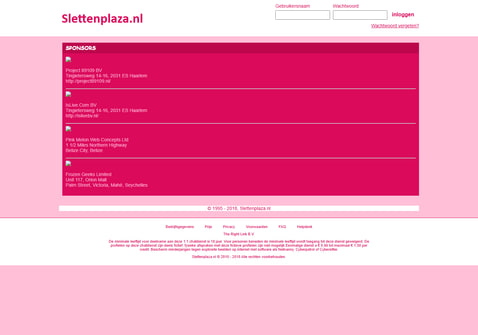 Screenshot van Slettenplaza.nl