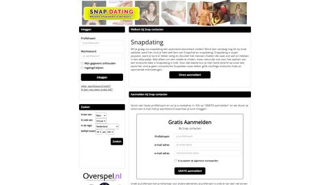 Screenshot van Snapdating.nl