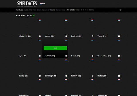 Screenshot van Sneldates.nl