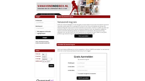 Screenshot van Vanavondnogsex.nl