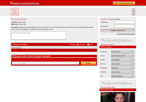 Screenshot van Vandaagnogsex.nl