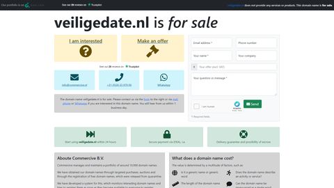 Screenshot van Veiligedate.nl