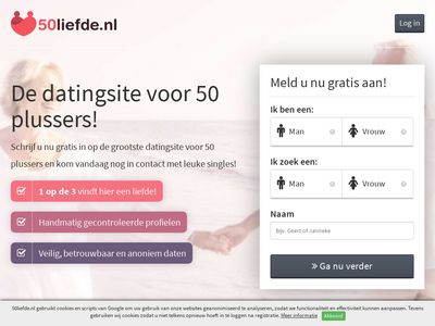 Screenshot van Vijftig.nl
